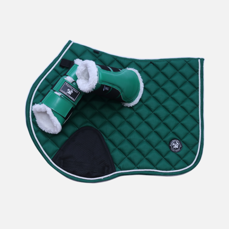 EG Green Show Jumping Numnah Matching With Boots Equine Gears